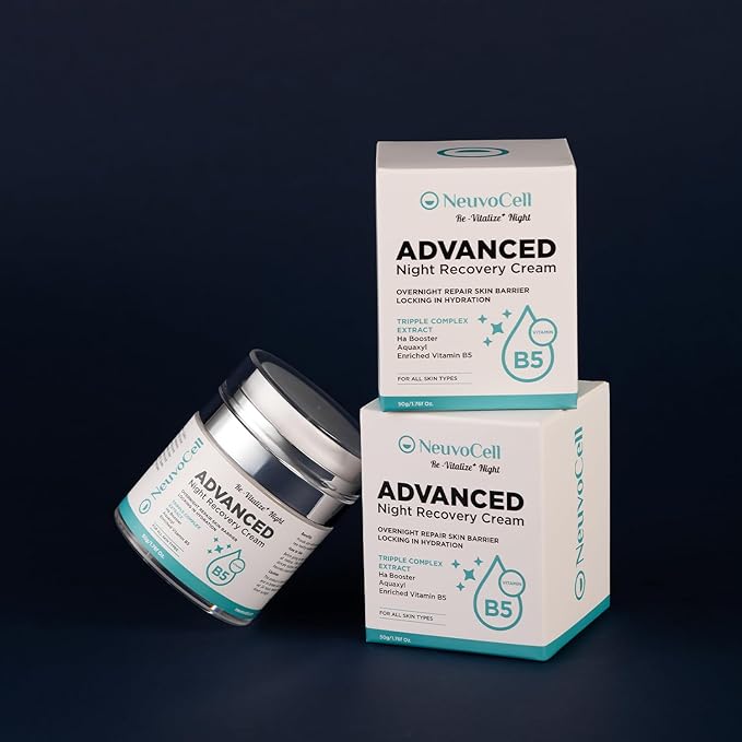Advance Night Recovery Cream for Face, Facial Moisturizer Recovery Complex, Care for Face, Advanced Night Repair for Face, Biothex Cordyceps, HA Booster, Camomile Extract, 1.77 fl.Oz