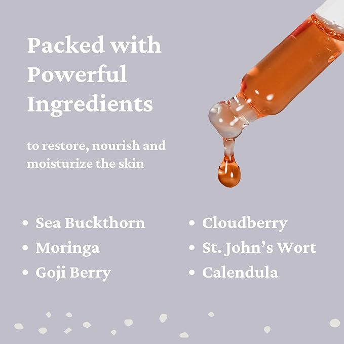 Nourishing Facial Oil - 1 Fl Oz - Cleansing Vitamin C Face Oil for Dry Skin - Gua Sha Facial Oil for Women - Dry Skin Face Moisturizer for Aging Skin Care