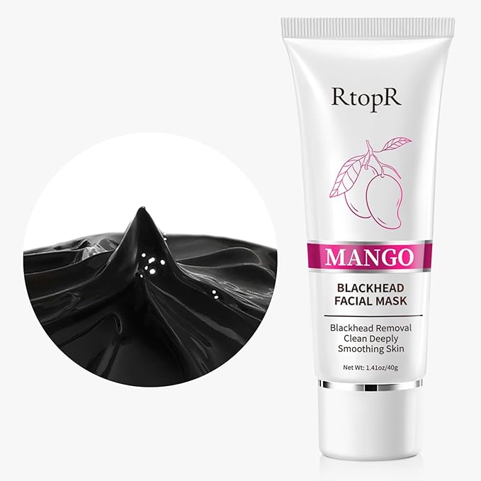 RtopR Blackhead Remover Peel Off Mask for Face,Black Blackhead Face Mask,Blackhead Remover Nose Pore Strip for All Skin Types