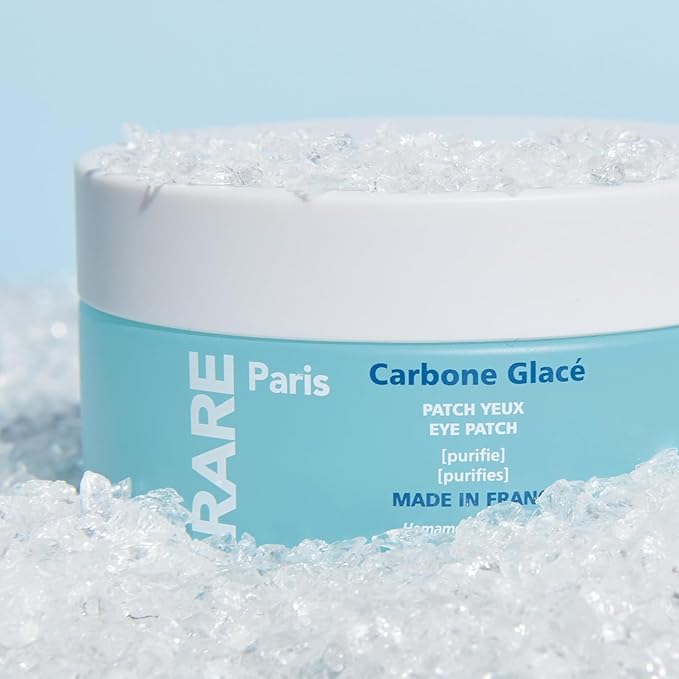 Carbone Glacé - Purifying Carbon Black Under Eye Patches - Cleanses & Tightens - With Hamamelis & Mallow - Purifying, Firming & Revitalizing - Multi-Active Serum Formula - 30 Pairs