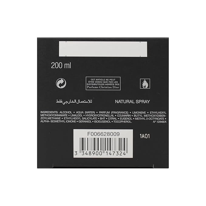 Dior Christian Fahrenheit for Men Eau de Toilette Spray, 6.8 Ounce