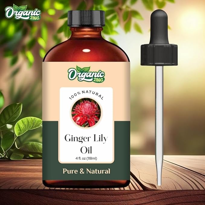 Ginger Lily (Hedychium coronarium) Oil | Pure & Natural Essential Oil for Skincare, Hair Care, Aroma and Diffusers - 118ml/3.99fl oz