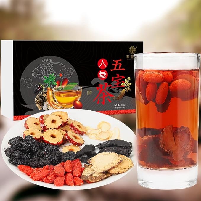 Wubao Tea Men's Tea Husband Tea Men's Kidney Tea Supplement Root Eight Treasure Five Tea 500g (25g/bag total 20 bags) 五宝茶 男人茶 老公茶男人生肾茶补养根八宝五宝茶500g(25克/袋共20袋)