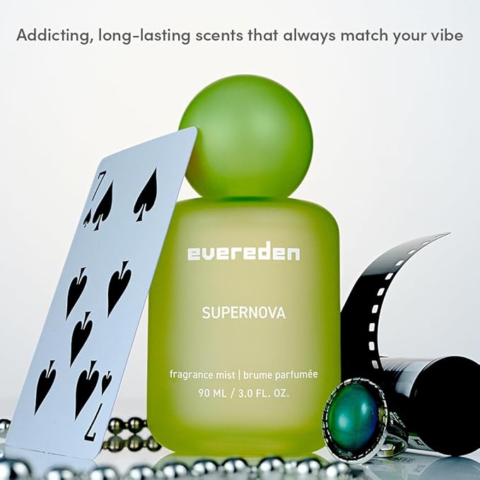 Evereden Fragrance Hair and Body Mist - Supernova: Clean and Vegan Collectible Hair and Body Spray for Teen Girls - Amplify Your Self-Expression with Iconic Scents in Mesmerizing Mist Dispensers