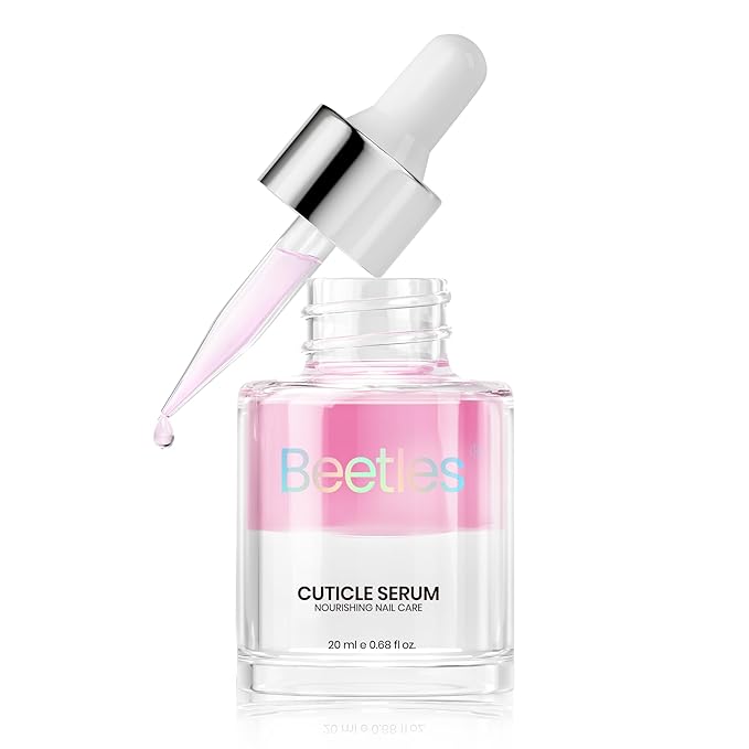 Beetles Cuticle Oil For Nails - 20ml Nail Care Strengthener Oil Stronger Nails Spa and Hand Manicure Essentials Damaged Cuticles for Repaired Thin Nails Nourish Home Nail Gfit for Women