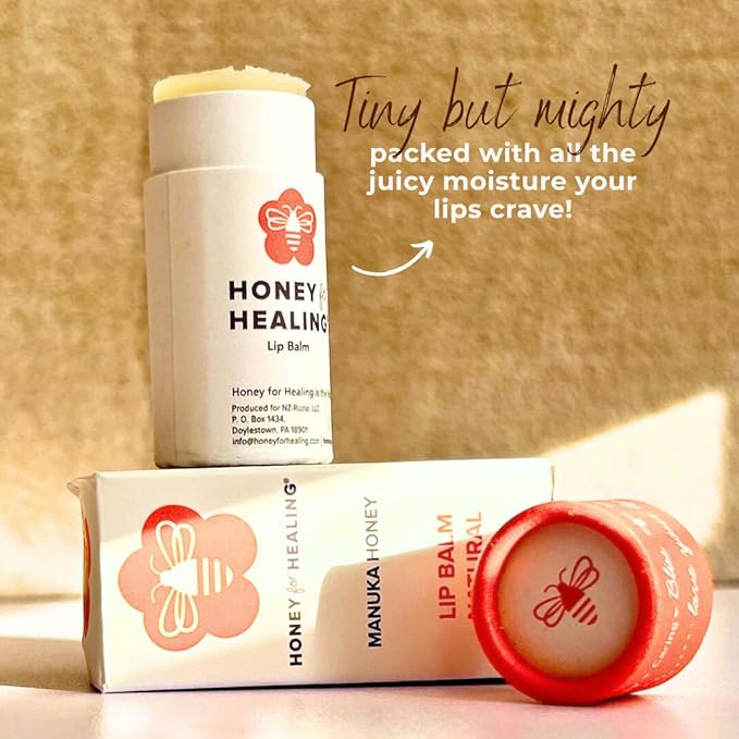 Hydrating Tinted Lip Balm with Manuka Honey 15+ UMF | 12+ Hour Moisture, Zero Waste Recyclable Tube | Lip Moisturizer & Color in One | 0.25 oz / 7 gr (Soft Plum)