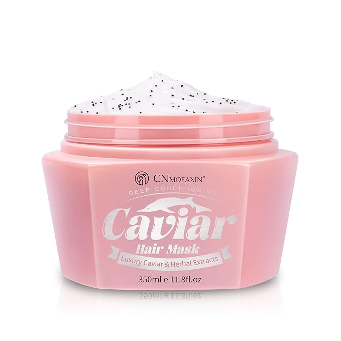 Caviar Hair Mask, Enriched with Caviar Essence, Keratin, & Herbal Extracts for Ultimate Shine & Softness, Deep Conditioning Treatment for Dry or Damaged Hair, 11.8 fl oz,Sulfate-Free