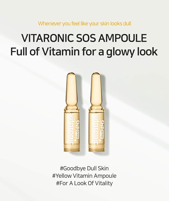 SNP [K Beauty 24K Gold Ampoule Sheet Mask & Vitaronic SOS Ampoule