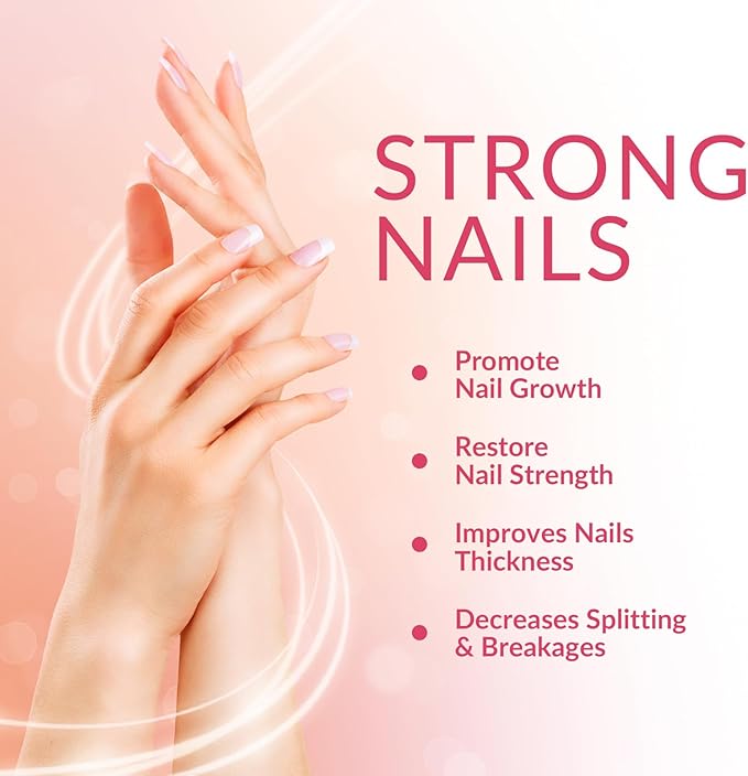 Hair Skin and Nails Gummies - Vegan Biotin 5000mcg Vitamins for Women & Men Supports Faster Hair Growth, Stronger Nails, Glowing Skin
