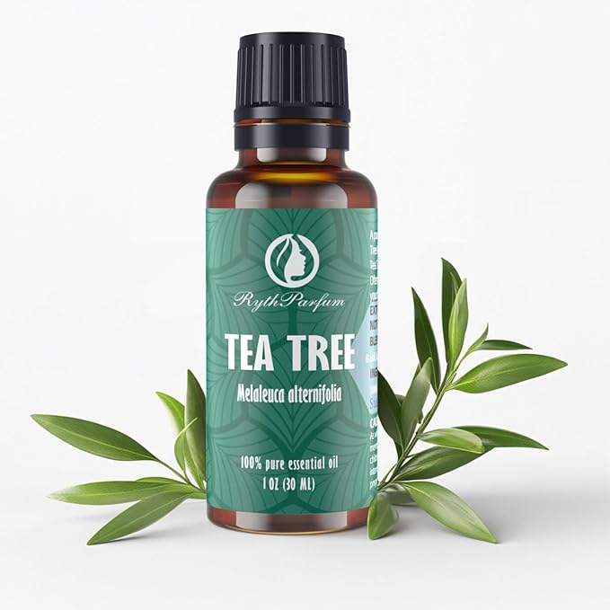Pure Tea Tree Oil 30ML with šš«ššš®šššš šš²š šš«šØš©š©šš« - Therapeutic Grade for Skin, Hair, Face,Toenails | 100% Natural Melaleuca Tea Tree Essential Oil for Face,Piercings, Scalp