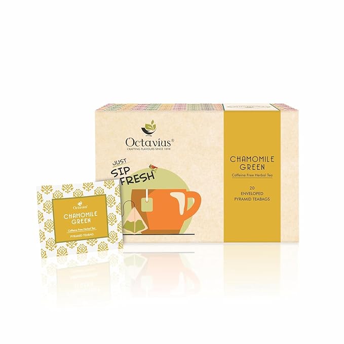Pyramid Teabags Enveloped (CHAMOMILE GREEN TEA BAGS) | Mothers Day Tea Gift Box