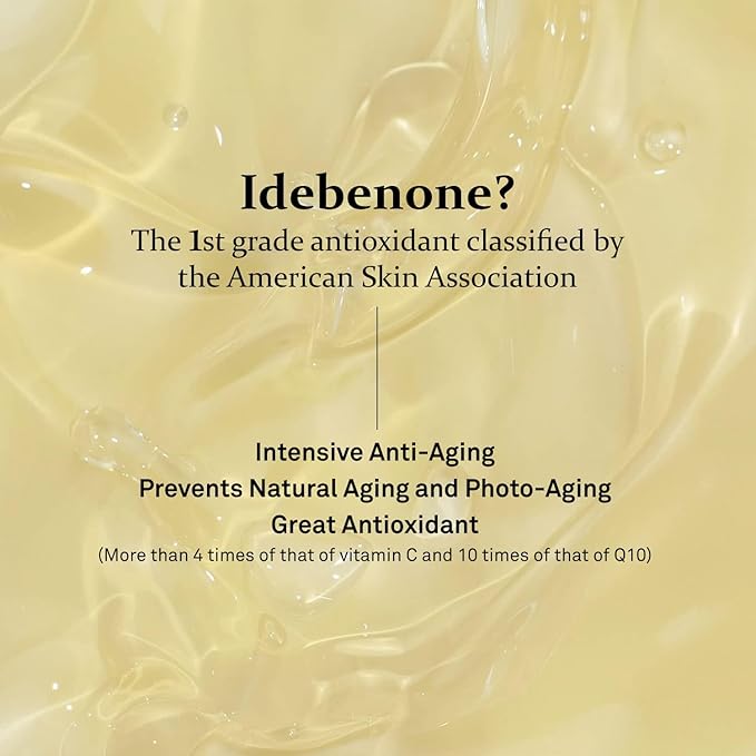 Ultra V Idebenone Prestige Ampoule, 4 Vials Set, Anti-Aging Antioxidant Serum, 0.34 fl oz Each - Antioxidant, Anti Wrinkle, Smoothes, Softens, Hyaluronic Acid, Peptides