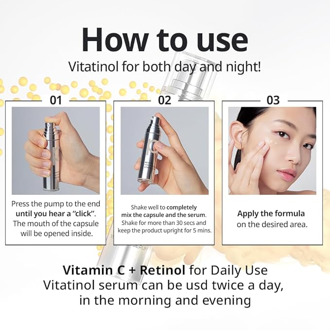 PRIMERA (PRMR) ššØš®šš” šššš¢šš§šš šš¢šššš¢š§šØš„ ššš«š®š¦ - Retinol with Vitamin C Bundle SET VitaminC, Korean Skin Care, Moisturizing, Shiny, Elastic, Lifting, 0.7 oz (21 g *2)
