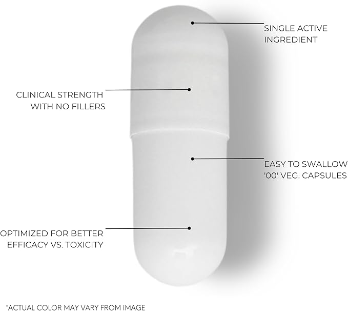 Ultra High Purity Hyaluronic Acid Capsules 500mg - 95% Sodium Hyaluronate - Highly Purified and Bioavailable - Low Molecular Weight - Non-GMO Fermented - 60 Capsules