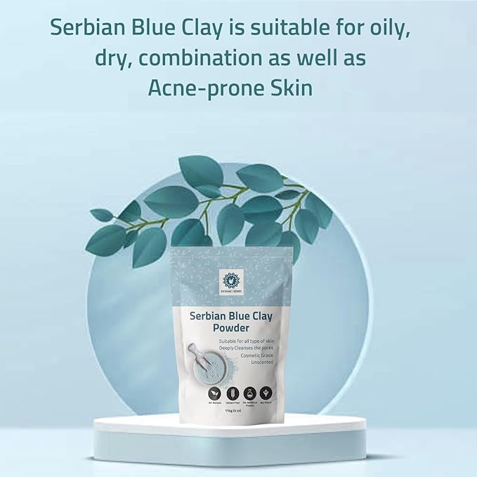 French Pink Clay Powder 114 g w/Serbian Blue Clay Powder 114 g w/Brazilian Purple Clay Powder 114 g