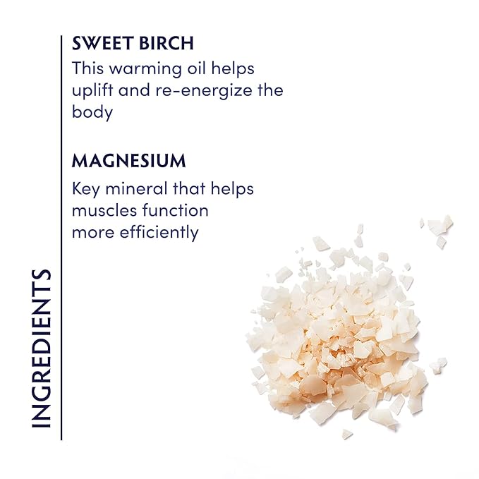 Naturopathica Sweet Birch and Magnesium Bath Flakes, Soothing Daily Bath Soak for Muscle Discomfort, Bathing Alternative to Epsom Salt, Relaxing Tension Relief Soak for Men and Women, 11 oz