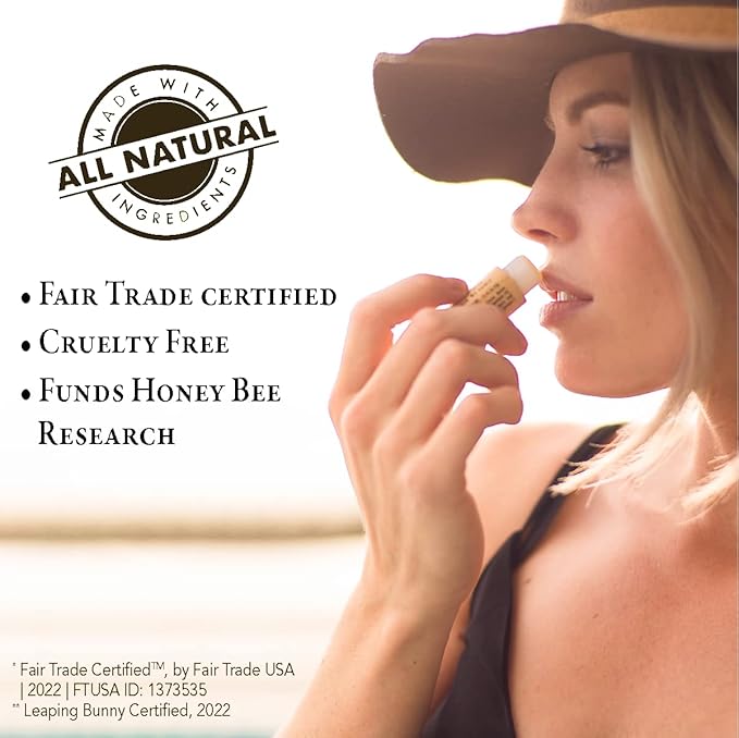 Bee Bella Lip Balm Variety 5 Pack Gift Set, Cherry, Pomegranate Mango, Vanilla Bean, Peppermint, & Lavender Vanilla, Easter Basket Gift, Organic Beeswax with Vitamin E, Handmade in USA
