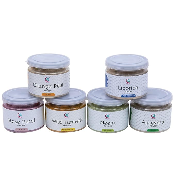 YOGI’S GIFT – Celebrating health Multi Pack | Ayurvedic Skin Care Sampler + Pack of 5 Clays for bundle