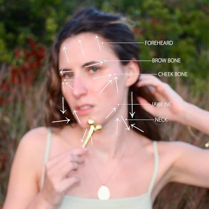 Mwein 3D Face Massage Roller ā Mini Lightweight Travel-Sized Y-Shaped Stainless Steel ā Jade Roller, Ice Roller, Cellulite Roller ā Face Sculpting Tool (Silver)