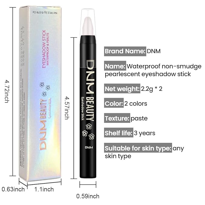 evpct 2Pcs Cream Eyeshadow Sticks Set for Eyes Waterproof, Taupe Shimmer & Bronze Shimmer Matte Eye shadow Stick Pencil Pen Bulk sombras en crema para ojos 19+20