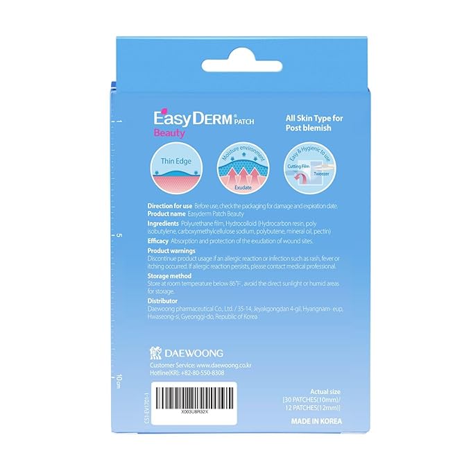 EasyDerm 3-Type Pimple Patches Gift Set, Acne care soluution, Korean Spot Patch to Cover ZitsㅣQuick Calming(10ea) + Relief(42ea) + Beauty Patches(42ea)ㅣTeen girl gifts trendy stuff