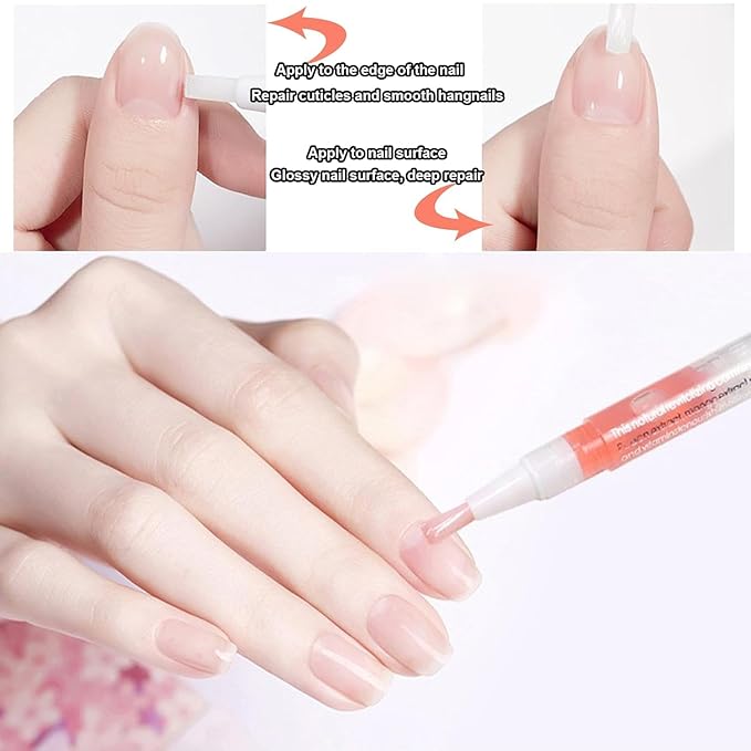 Natural Nail Growth Oil,Nail Growth Oil Pen,Cuticle Oil, Natural Growth Serum For Nails Moisturize -For Growth And Strength, Nail Strengthener For Damaged Nails (Pineapple oil, 0.18 / Fl Oz)