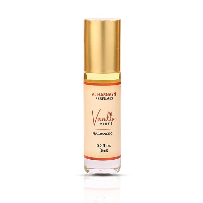 AL-HASNAYN Vanilla vibes Fragrance Oil Roll-On Perfume 6ML 0.20 fl oz |Rollerball perfume |Alcohol free| Long Lasting | Gifts for men women|