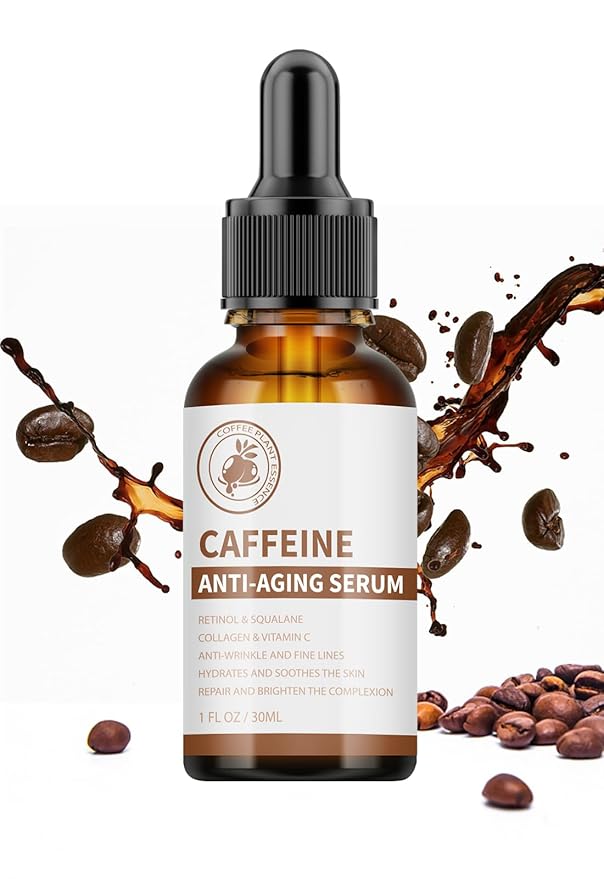 Caffeine Eye Serum Under Eye Treatment Serum for Moisturizing Anti-Aging Brightening Eye Serum, Caffeine Cream for Wrinkles, Dark Spots and Dark Circles Beauty Skin Care