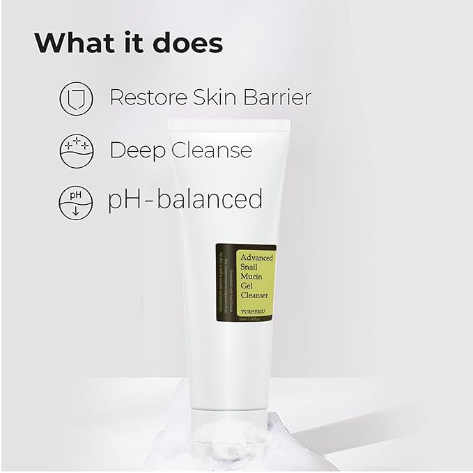 All About Snail Mucin Kit - Snail Korean Skincare 5-Pack, Snail Skin Care Products Set: Face Gel Cleanser, Snail Mucin Serum, Cream, Face Brush, Headband Facial Kit for Women & Hydrating & Anti-Aging