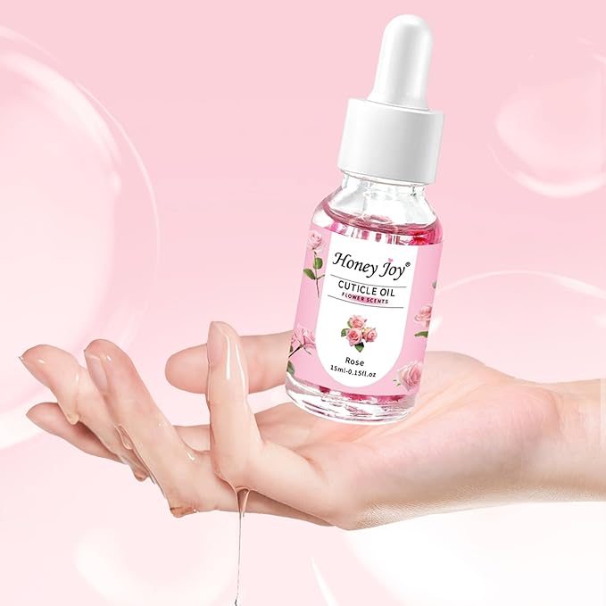 Honey Joy Cuticle Oil for Nails β Nail Oil Cuticle for Nail Care, Cuticle Nail Oil for Growth and Strength, Cuticle Oil for Nails, 0.5 fl. oz (Rose)