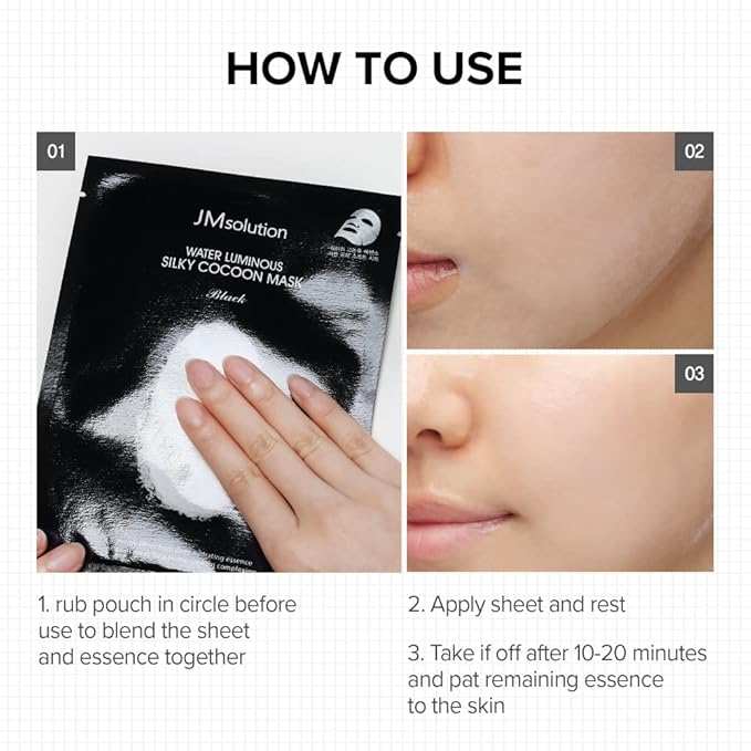 JMSolution Water Luminuous Silky Cocoon Black + Heart Leaf Cleansing Oil