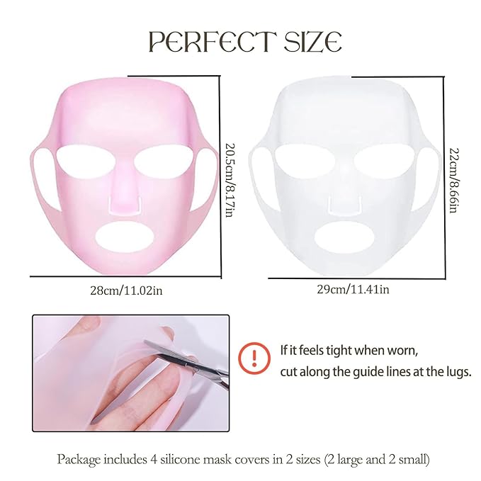 Ideal Swan 4 Pack Reusable Silicon Anti Mask - Wrinkle Silicone Face Mask Holder, Moisturizing Facial Mask Cover, Prevent Evaporation, Beauty Face Tool