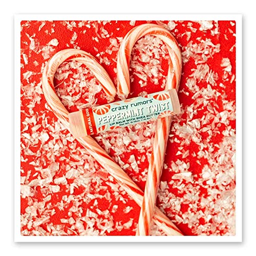 Crazy Rumors Peppermint Twist Lip Balm. Plant-Based,