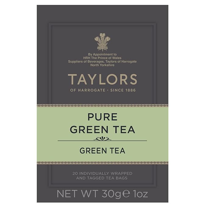 Taylors of Harrogate Pure Green Tea, 20 Count (Pack of 6)