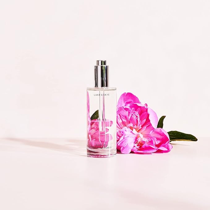 Lake & Skye 11 11 Body Oil, 3.4 fl oz (100 ml), Hydrating with Vitamin E & Sweet Almond Oil - Sheer & Uplifting Scent