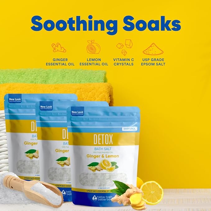 Detox Bath Salt (3-Pack) 2-Lbs Each, 6-Lbs Total