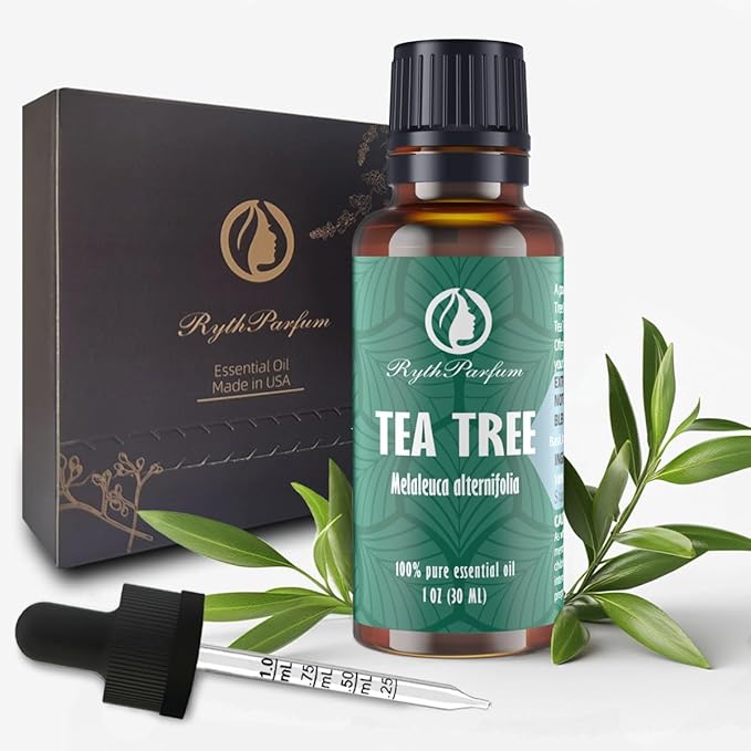 Pure Tea Tree Oil 30ML with šš«ššš®šššš šš²š šš«šØš©š©šš« - Therapeutic Grade for Skin, Hair, Face,Toenails | 100% Natural Melaleuca Tea Tree Essential Oil for Face,Piercings, Scalp