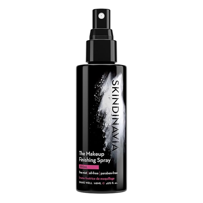 Skindinavia The Makeup Finishing Spray, Bridal Makeup Setting Spray, All-Day Wear, Long-Lasting Up to 16+ Hours, Heat-Resistant & Waterproof, Wedding Day, Bridal Shower Gift, 4.0 Oz