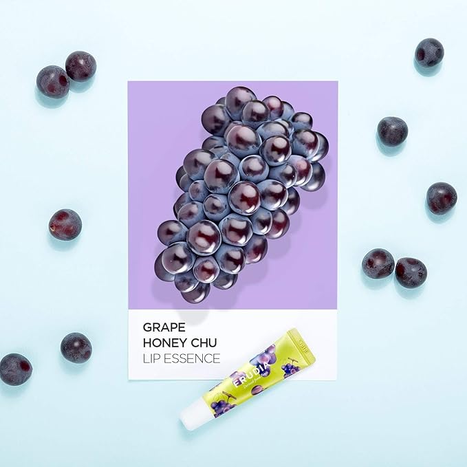 WELCOS FRUDIA Grape Honey Chu Lip Essence - Korean Lip Balm for Men & Women | Lip Plumper Gloss Organic Lip Balm Tubes for Lip Care | Essence Lip Oil Lip Moisturizer for Very Dry Lips (0.33 Fl oz)