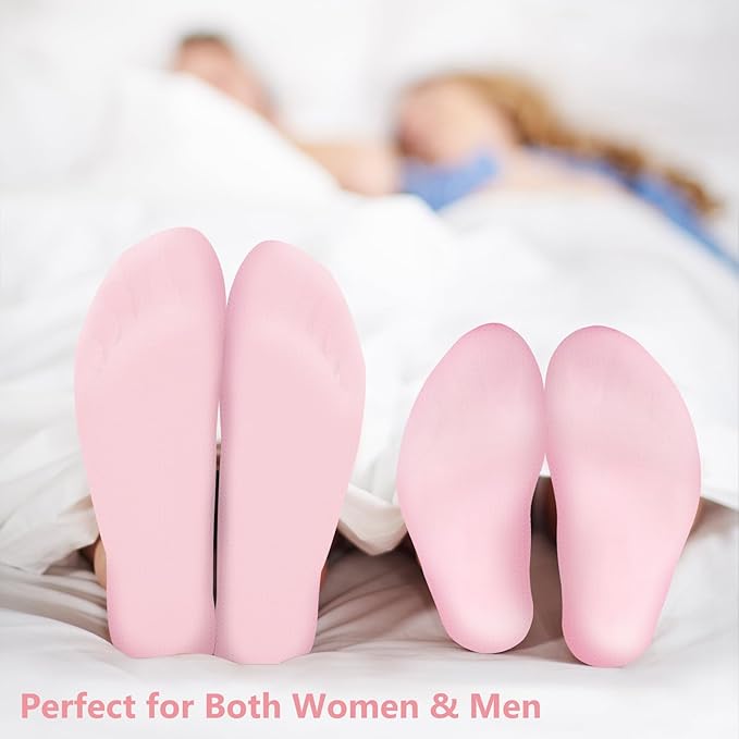 Silicone Socks for Dry Cracked Feet 2 Pairs,XL Moisturizing Socks Non-Slip Moisturizing Heel Socks for Dry Cracked Feet Women Ultra-high Stretch Foot Care Pedicure Socks for Men(Pink,XL)
