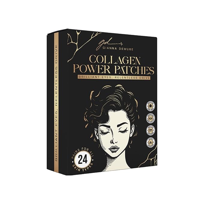 Under Eye Patches for Dark Circles and Puffiness ā 24 Collagen Pairs for Puffy Eyes, Wrinkles & Bags ā Gold Gel Eye Mask Vegan & Cruelty-Free