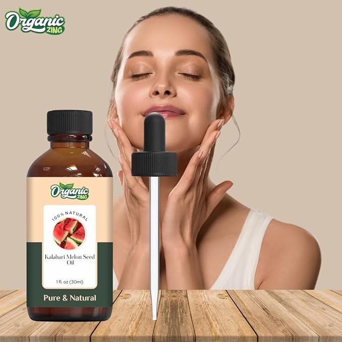 Kalahari Melon Seed (Citrullus Lanatus) Oil | Pure & Natural Carrier Oil for Skincare, Hair Care & Massage- 30ml/1.01fl oz