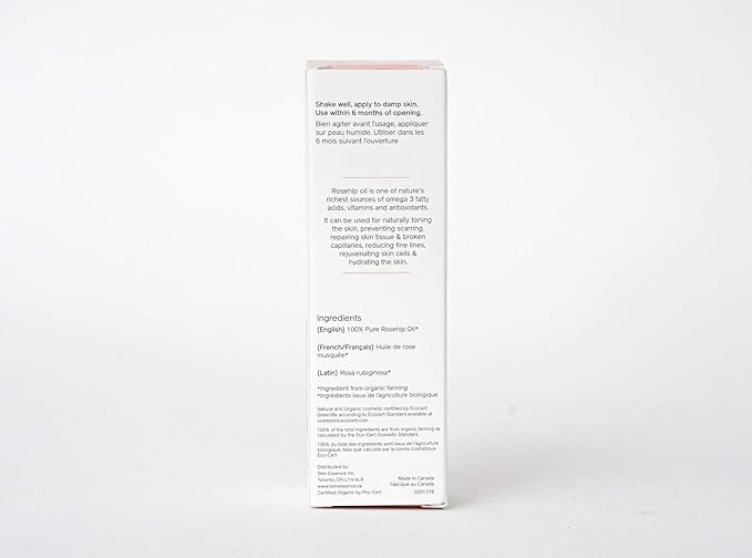 Skin Essence Organics Rosehip Seed Oil - Authentic, Cold-Pressed, & Certified Organic (30ml)