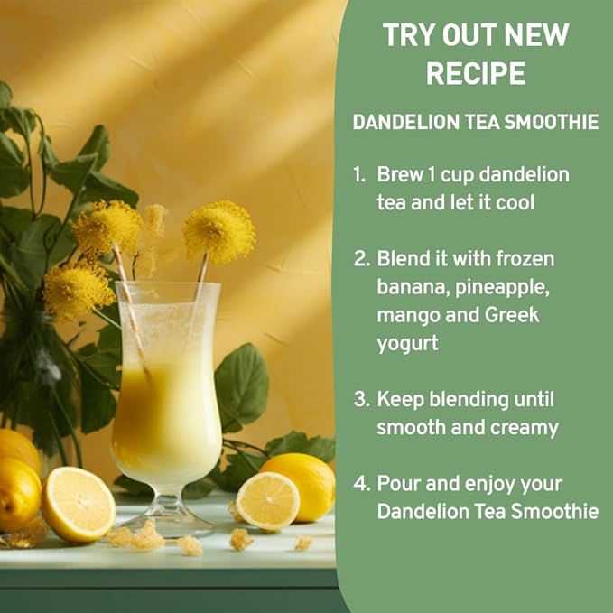 HANDPICK, Dandelion Root & Leaf Tea Bags (100 Herbal Tea Bags) Caffeine-Free Herbal Blend | Eco-Conscious Teabags | Direct from Source