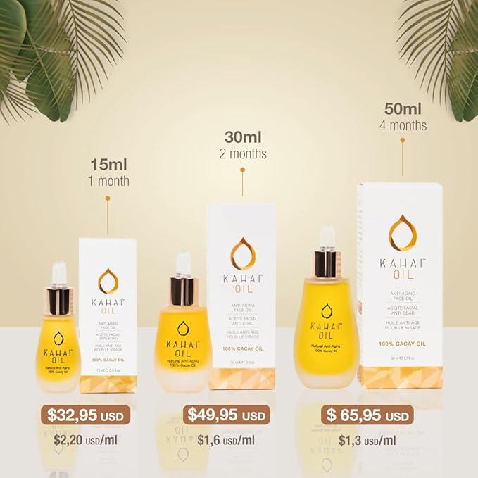 Kahai Oil - 100% NATURAL ANTI-AGING FACE OIL Premium Sustainable Cacay Oil (30 ml)