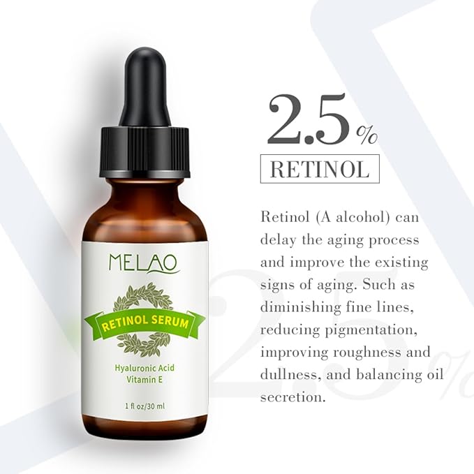 Retinol Serum in Squalane, High-Strength Anti-Aging & Skin Smoothing Formula for All Skin Types - 30ML Per Bottle