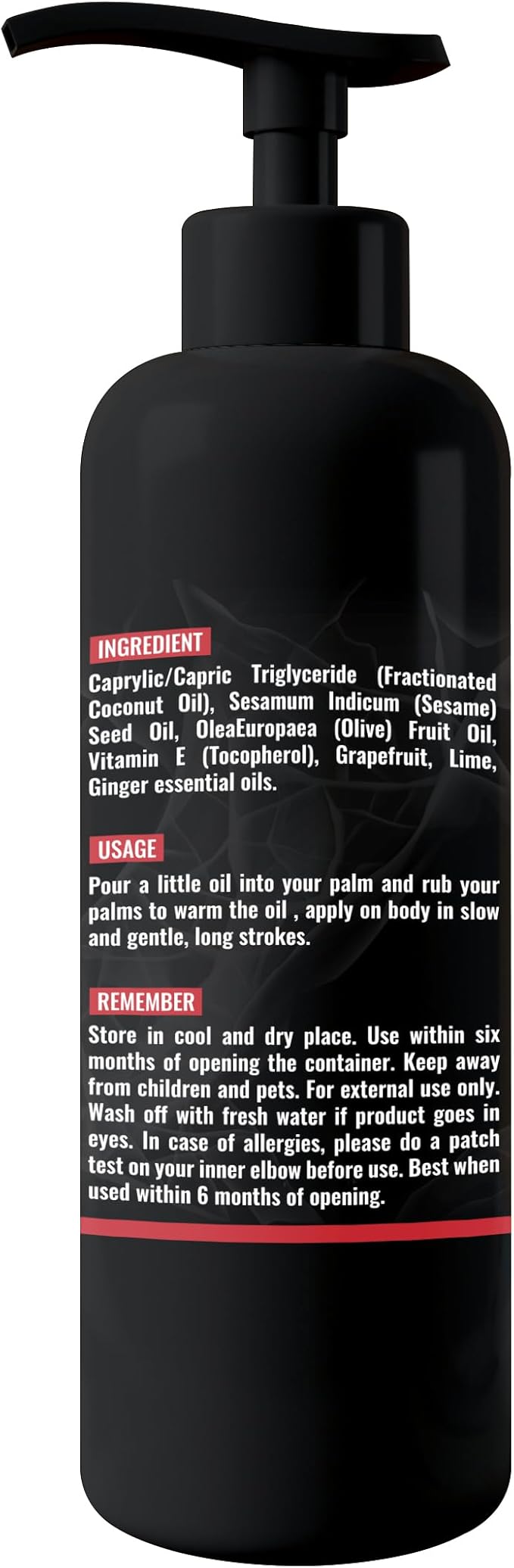 Organic - Grapefruit Full Edible Body Massage Oil - Refreshing, Calming | No Stain & Non-Sticky | with Fractionated Coconut Oil, Grapefruit & Lime Oil - 8.45 Fl Oz