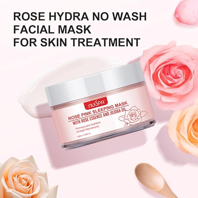 Organic Rose Face Clay Mask, Wash Off Repairing Facial Mask Skincare,Anti Wrinkle Remove Dark Circle Foot Facial Skin Care Treatmet for Women,Men Daily