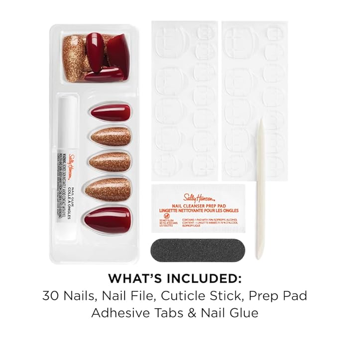Sally Hansen Instant Cuticle Remover & Salon Effects Cinna-Snap Press On Nails