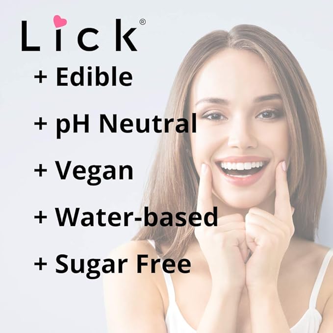 Lick Strawberry Bliss Edible Massage Oil – Natural, Sensual Body Oil for Couples, Hydrating, 8 oz